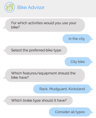 chatbot asking questions
