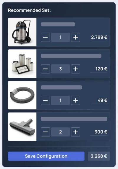 Sets und Bundle Konfiguration